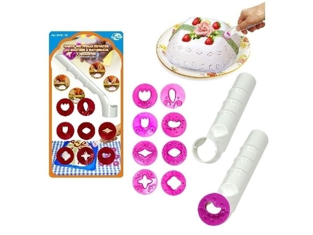 Набор фигурных печатей для мастики 9 пр.DH80-198